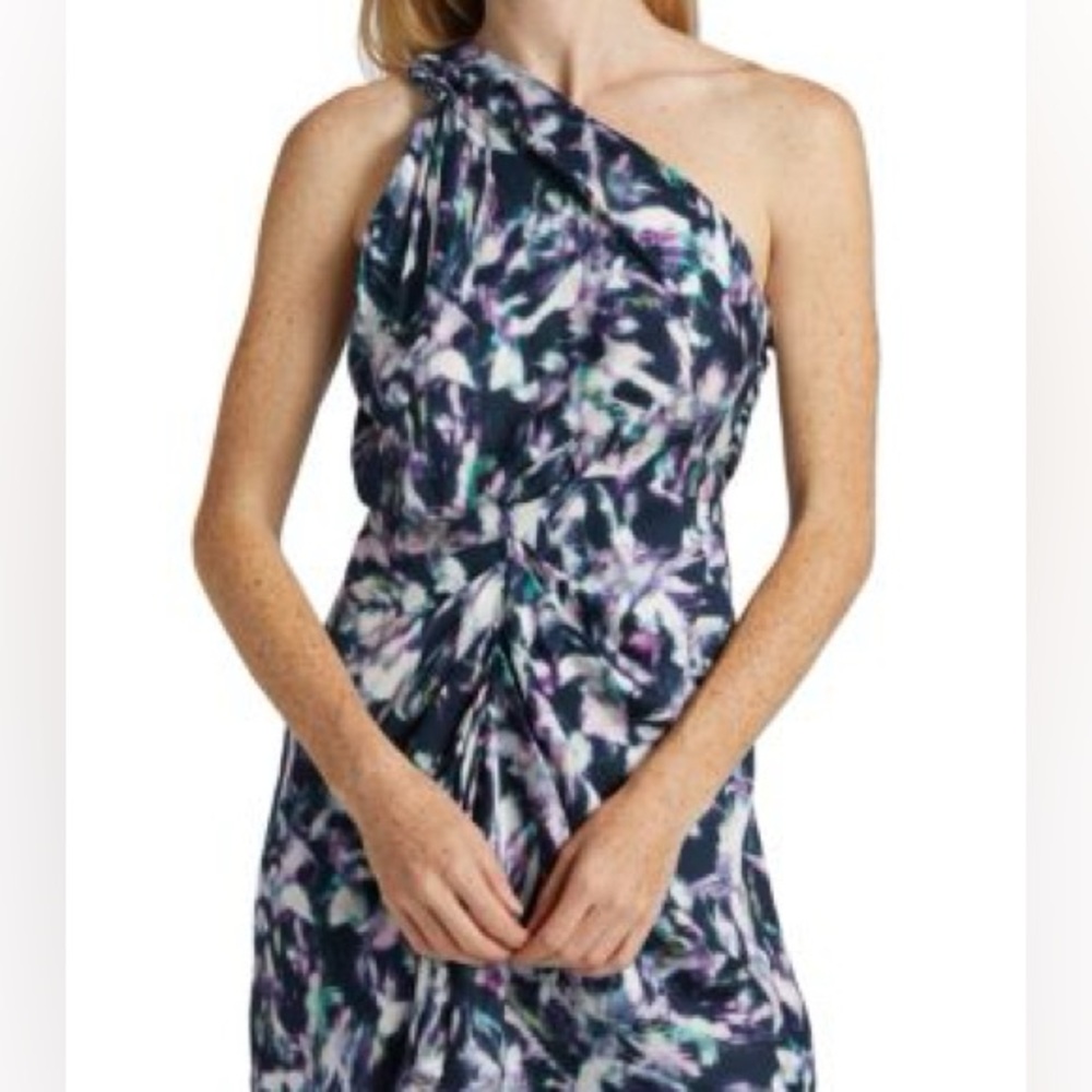 IRO || Kevals print one shoulder mini dress